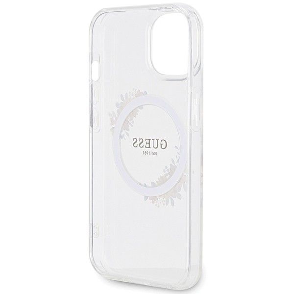 Husa Protectie Originala Guess Compatibila MagSafe Flower Wreath Iphone 15 - 1 | YEO